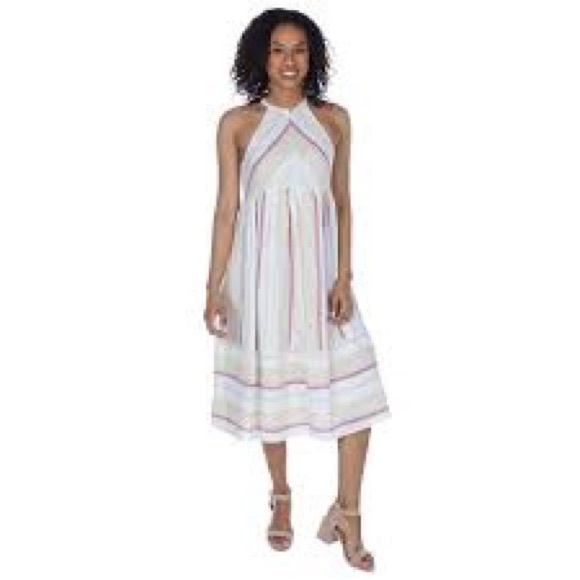 Listicle Linen Textured Midi Dress - Picture 1 of 5